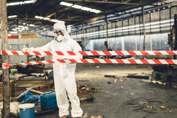 Professional Unattended Death Cleanup technician working in Clarksville, IN
